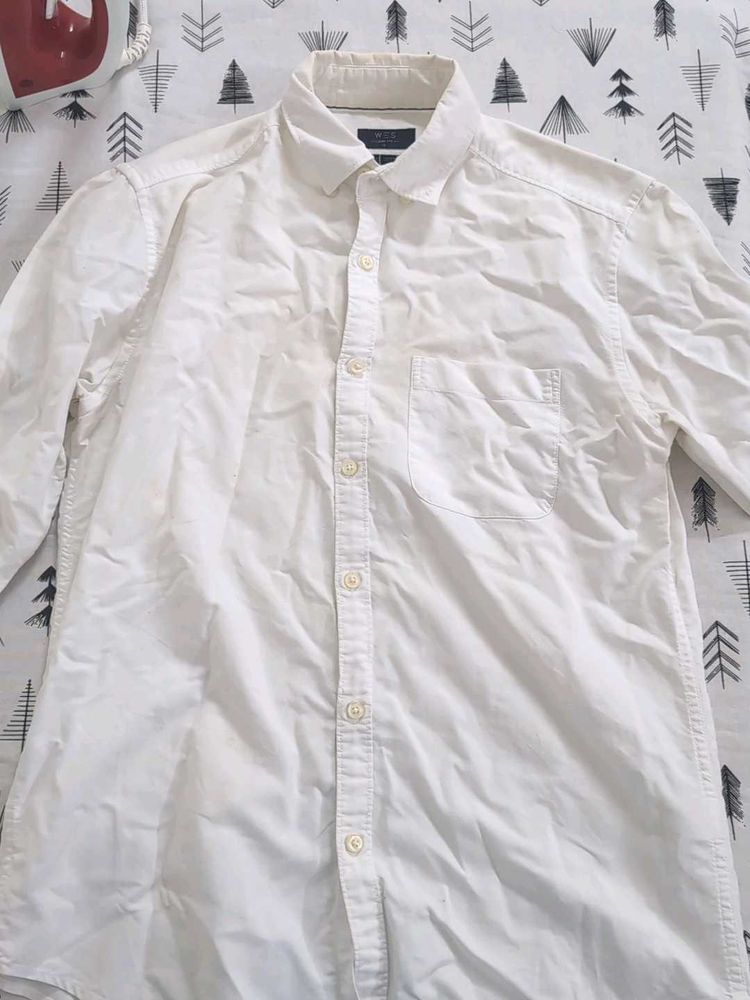 Classic White Button-Down Shirt