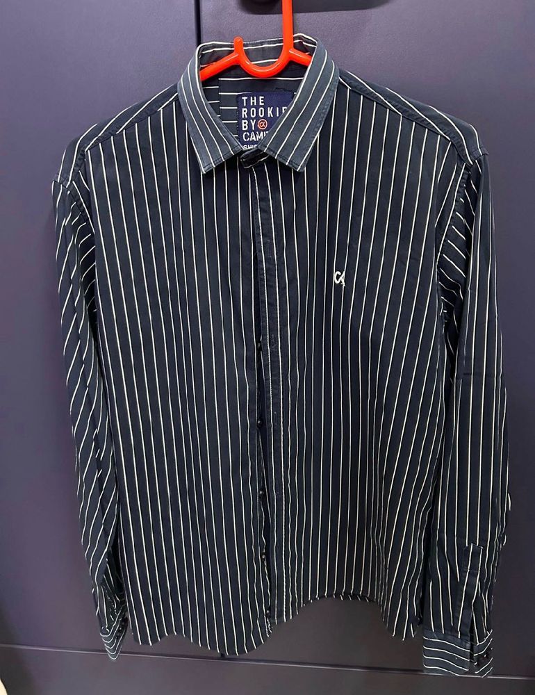 Men's Striped Button-Up Shirt