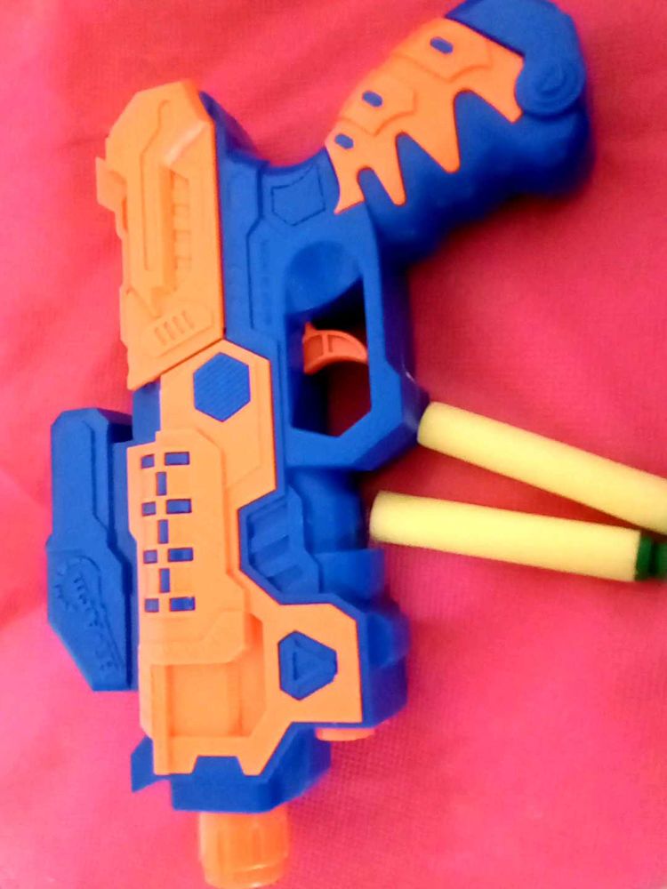 Blue and Orange Toy Foam Dart Blaster Gun