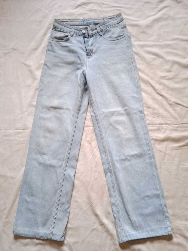 Light Wash Wide Leg Jeans