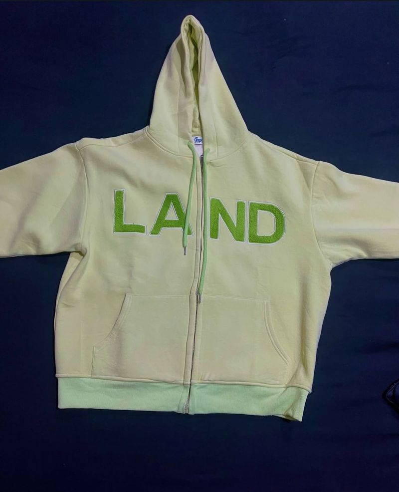 Yellow LAND Zip-Up Hoodie