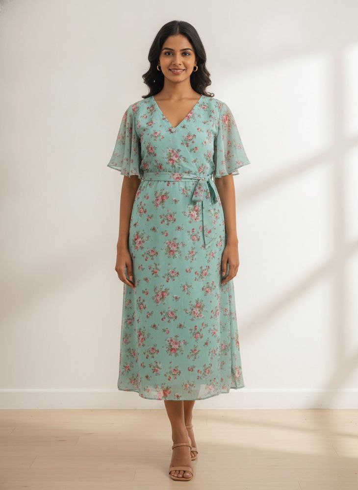 Chic Floral Print Dress