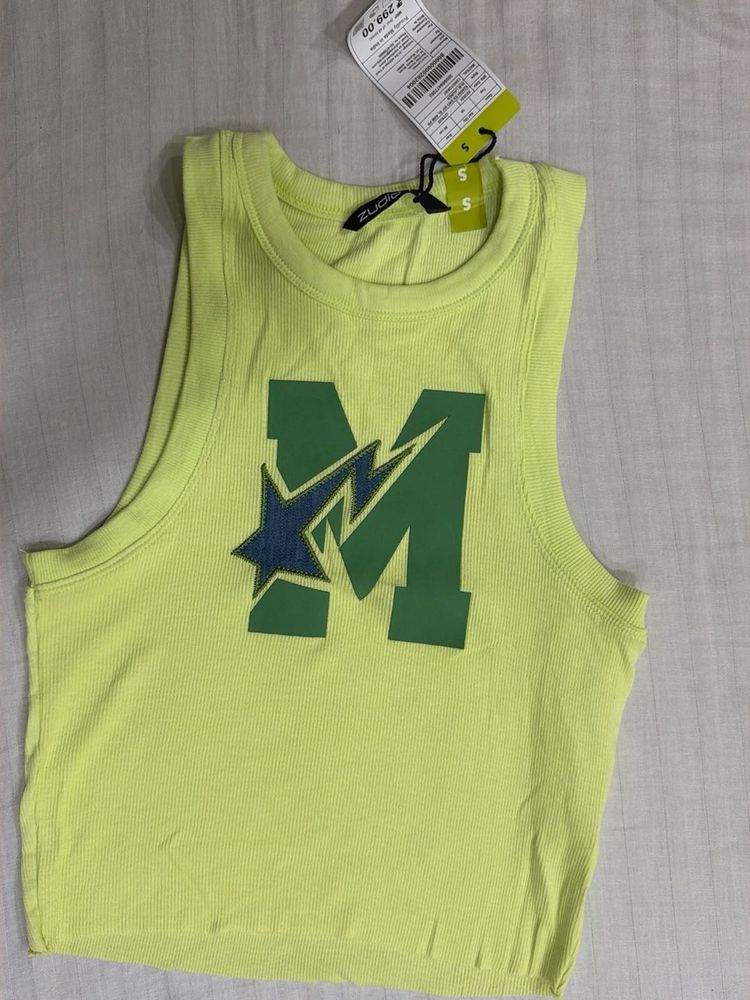 Set of 2 tank tops (Lime Green &amp; chocolate brown)