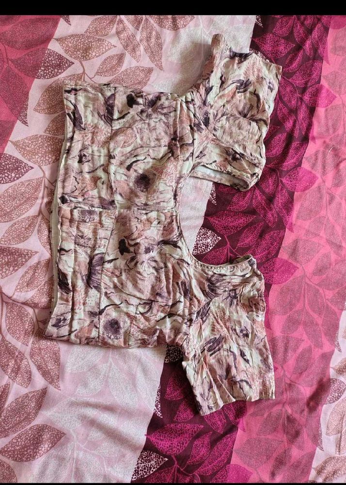 Unique Floral Print Blouse