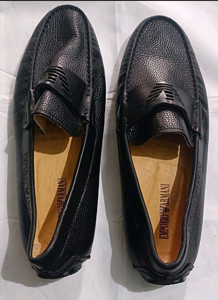 Emporio Armani Leather Loafers Casual Shoes