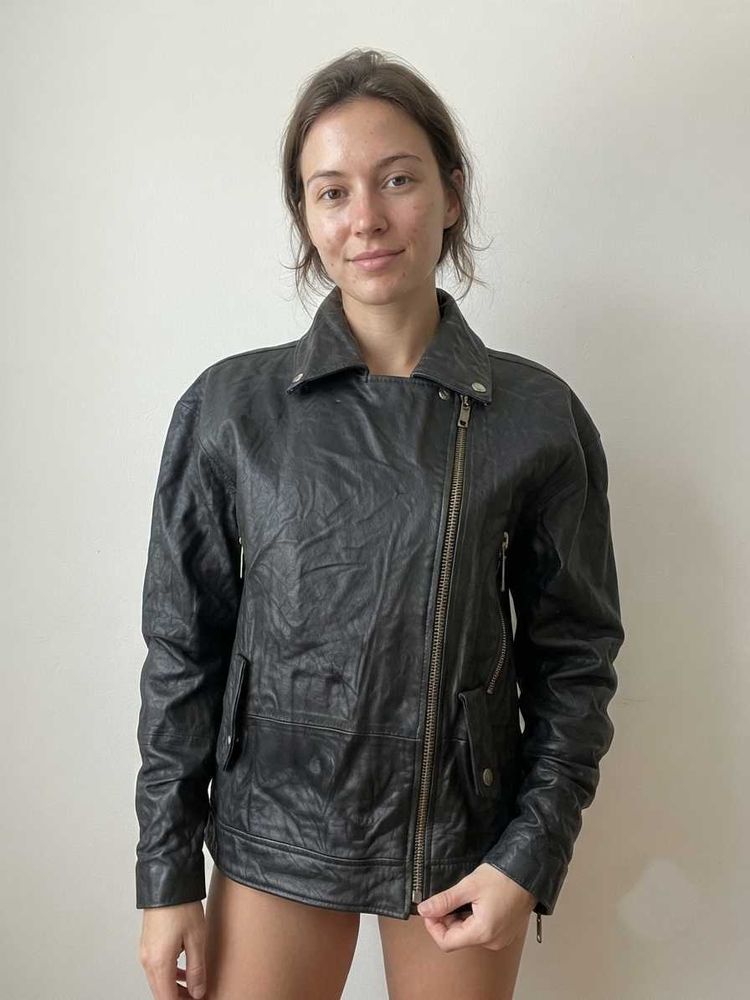 Black Genuine Leather Biker Jacket