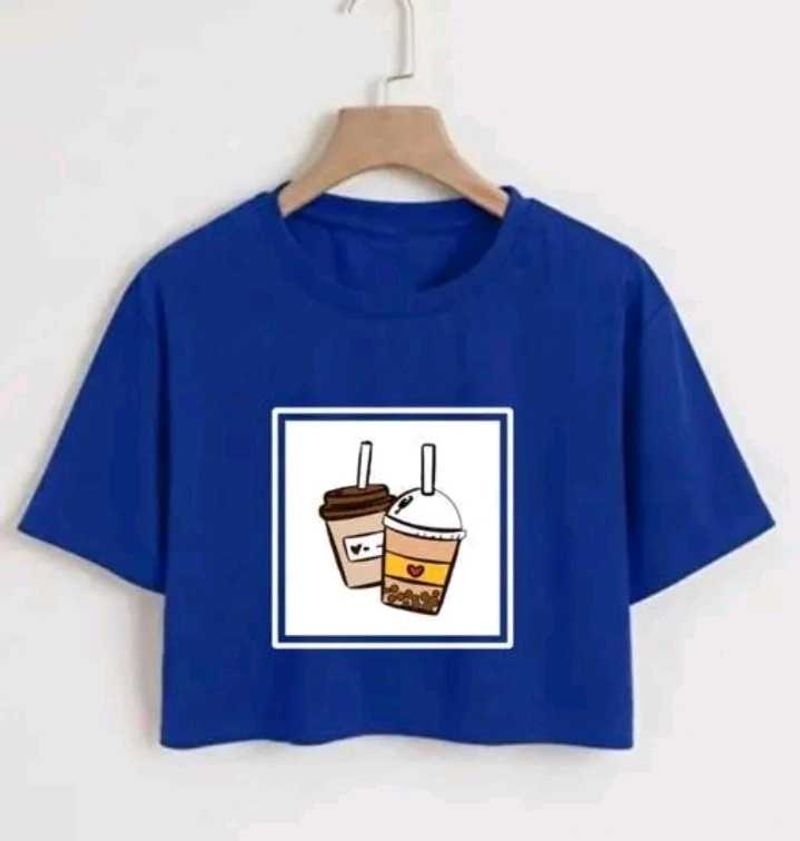 Cute Boba Tea Graphic Crop Top