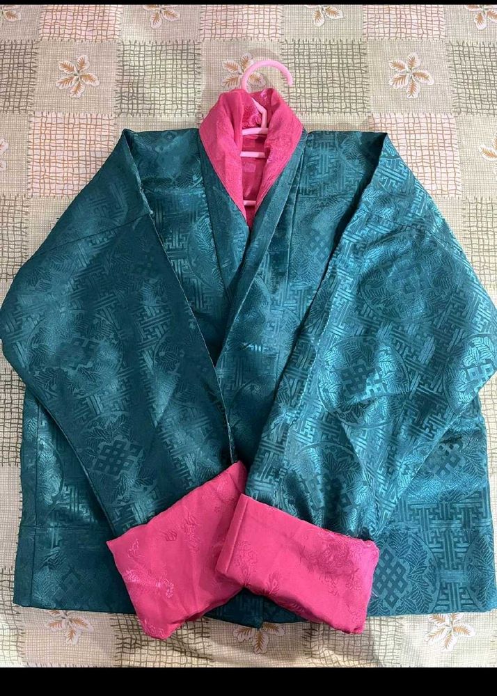Teal &amp; Pink bhutanese dress