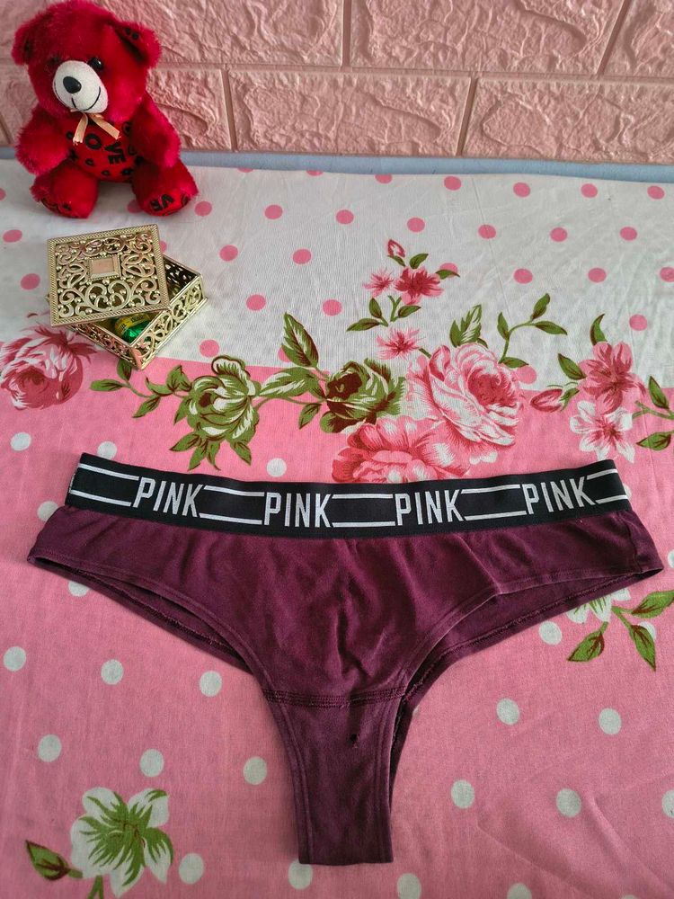Combo: 2 VS PINK Thongs - Maroon &amp; G