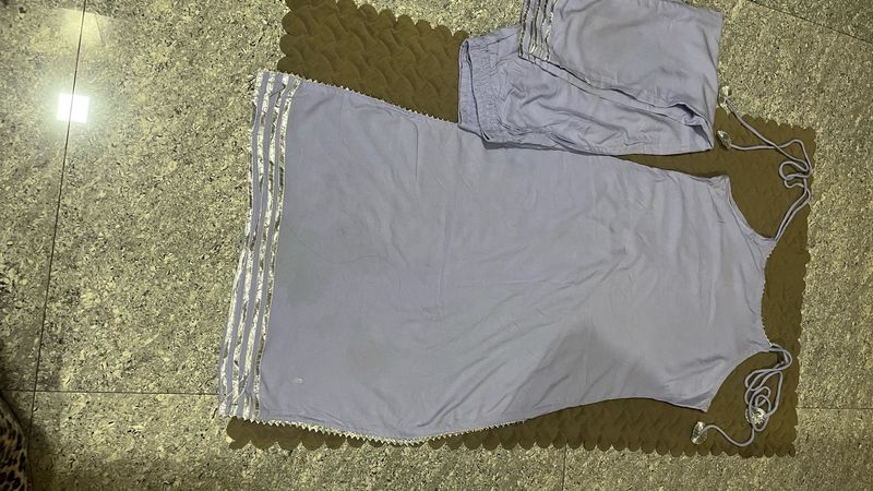 Dori sleeve Lavender Kurta Set with Dupatta