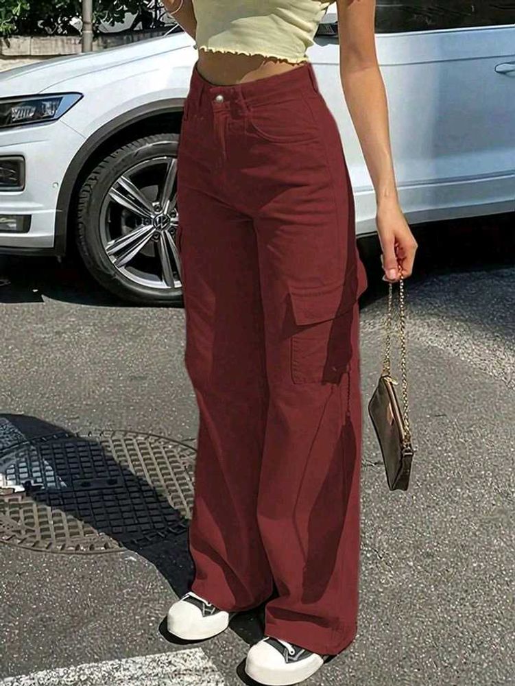 Burgundy Cargo Pants