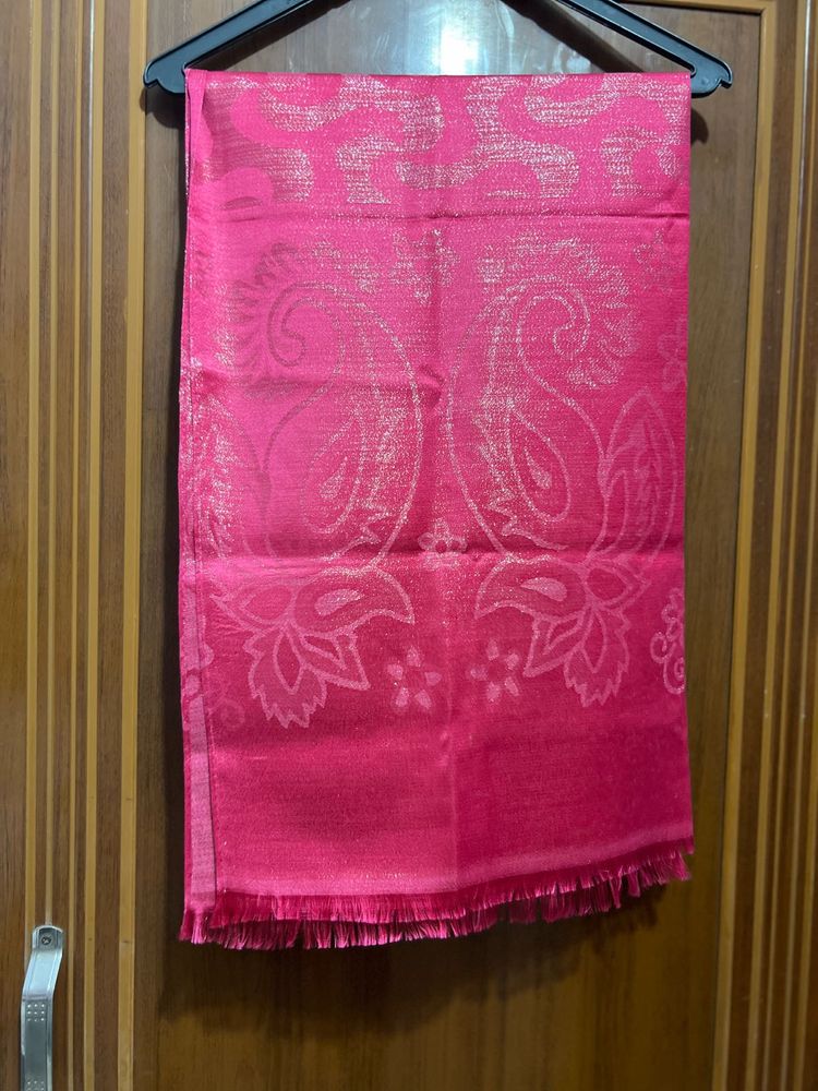 Vibrant Pink Paisley Dupatta