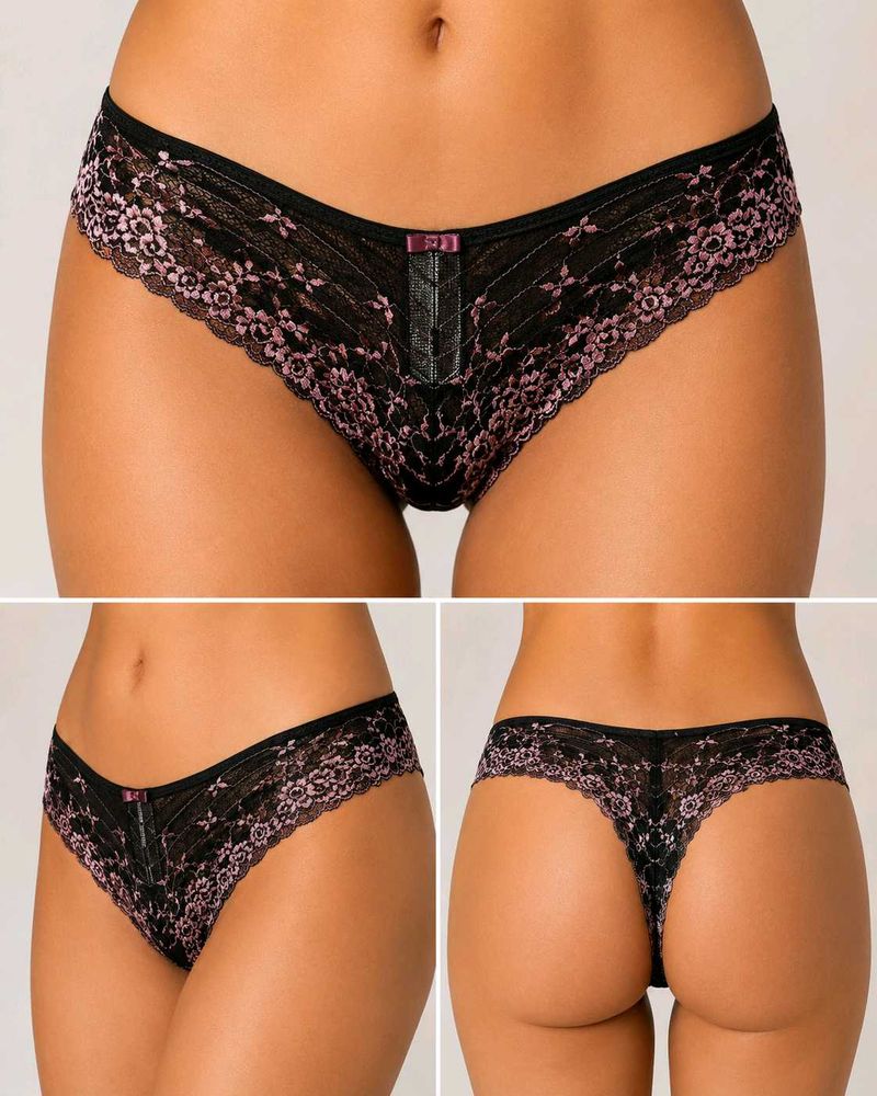 Black Lace Thong