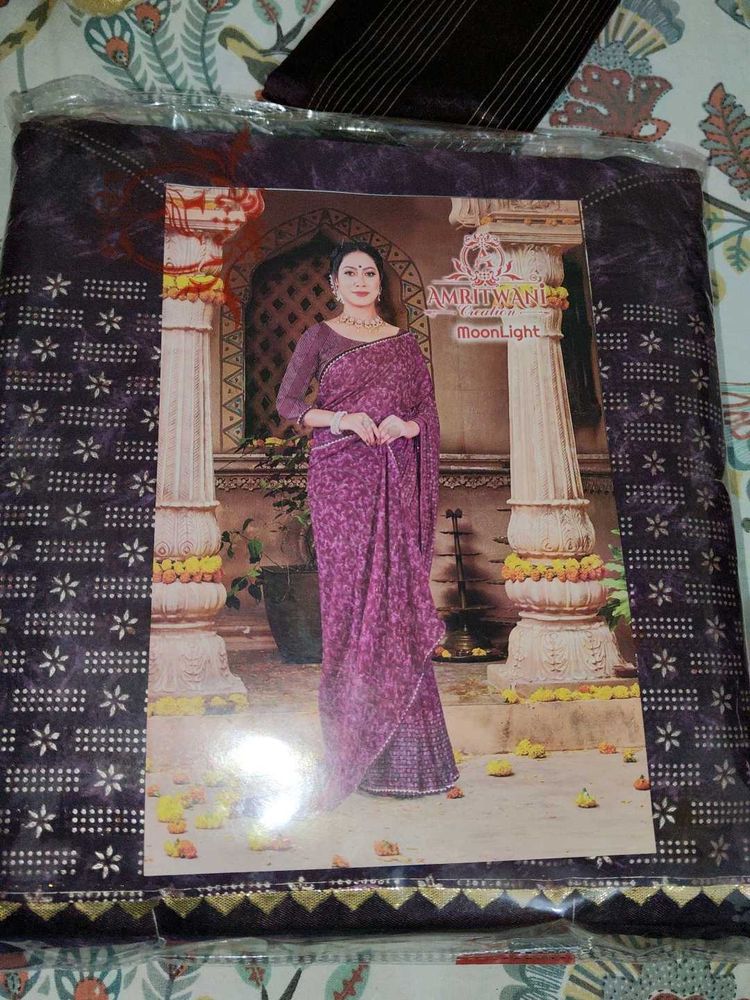 Elegant Purple Saree for Special Occasions