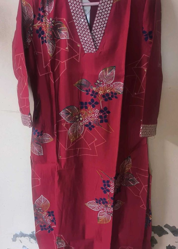 Vibrant Floral Print Kurta