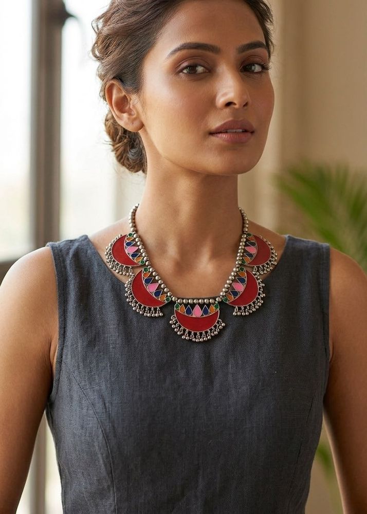 Boho Ethnic Statement Necklace l Last pc