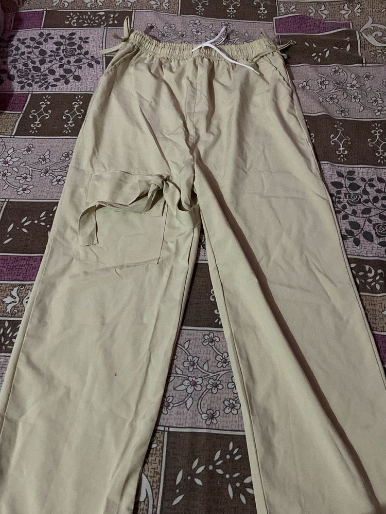 Women's Beige Cargo Pants