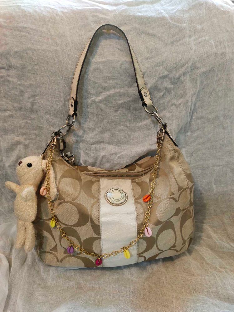 y2k Coach Gallary classic Hobo Bag with Charm