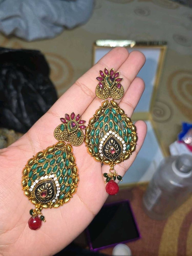 VINTAGE HANDMADE ANTIQUE earrings
