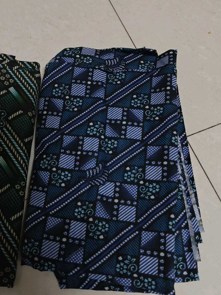 Unique Blue Geometric Pattern men's lungi