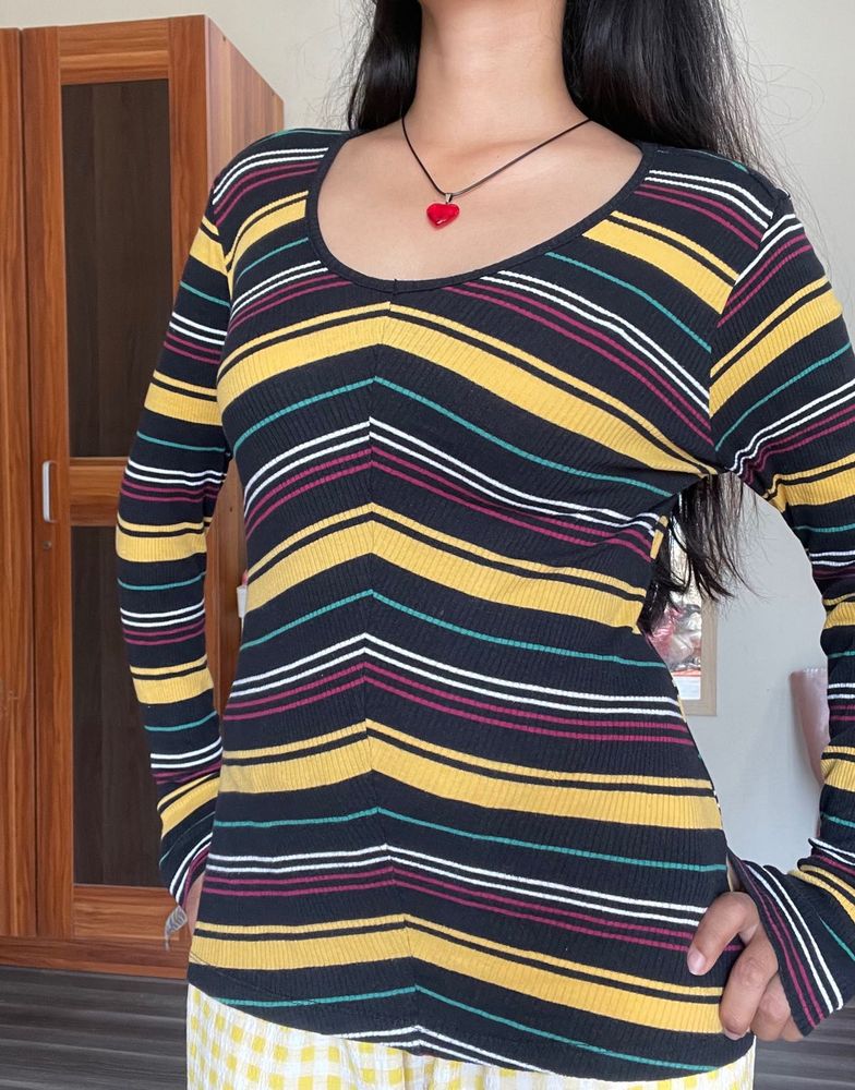 Striped Long Sleeve Top