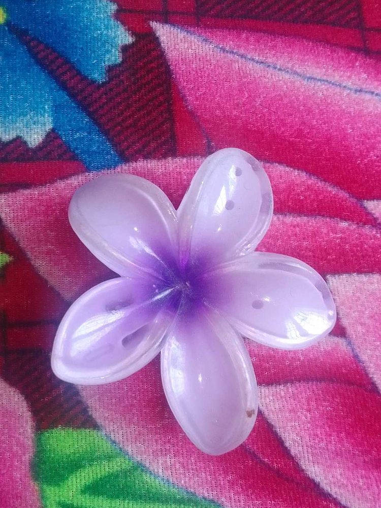 Purple Flower Hair Clip