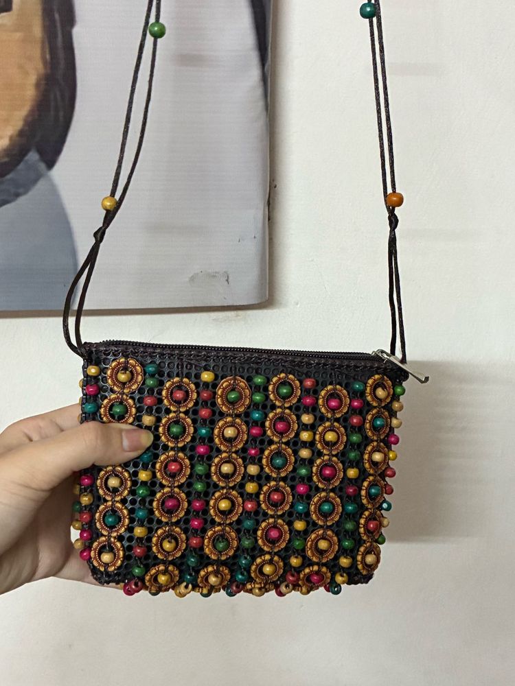 Boho Beaded Clutch Bag