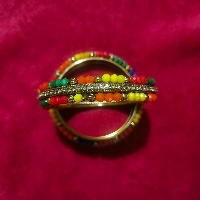Colorful Beaded Bangle Set