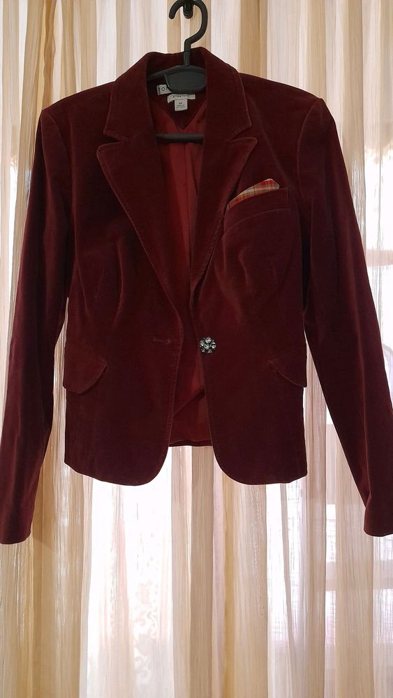 Velvet Maroon Blazer