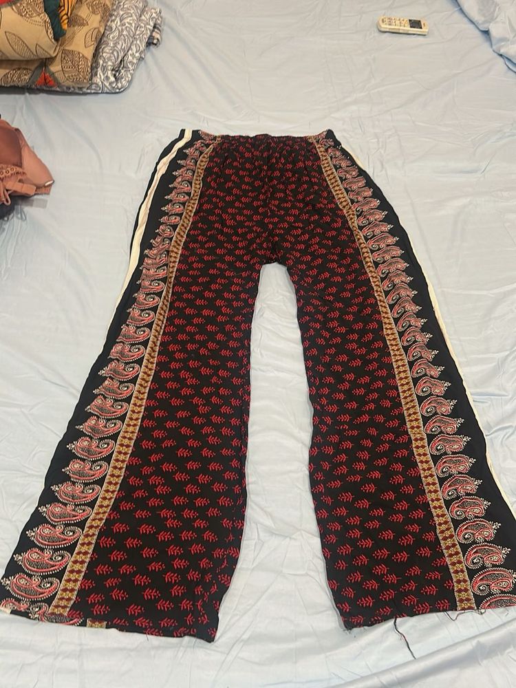 old school printed palazzo