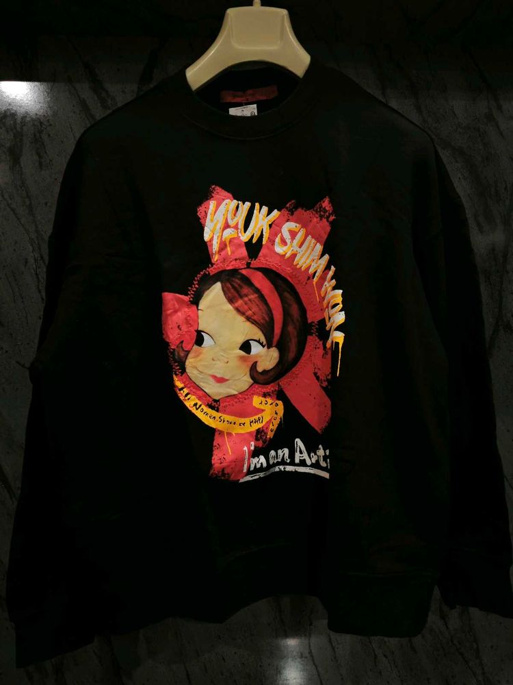Graphic Print Crewneck Sweatshirt