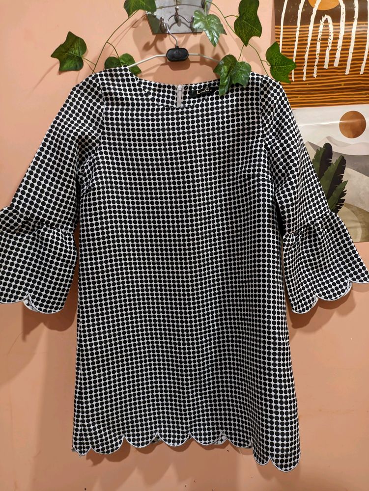 Heavy Meterial Short B&amp;W Dress