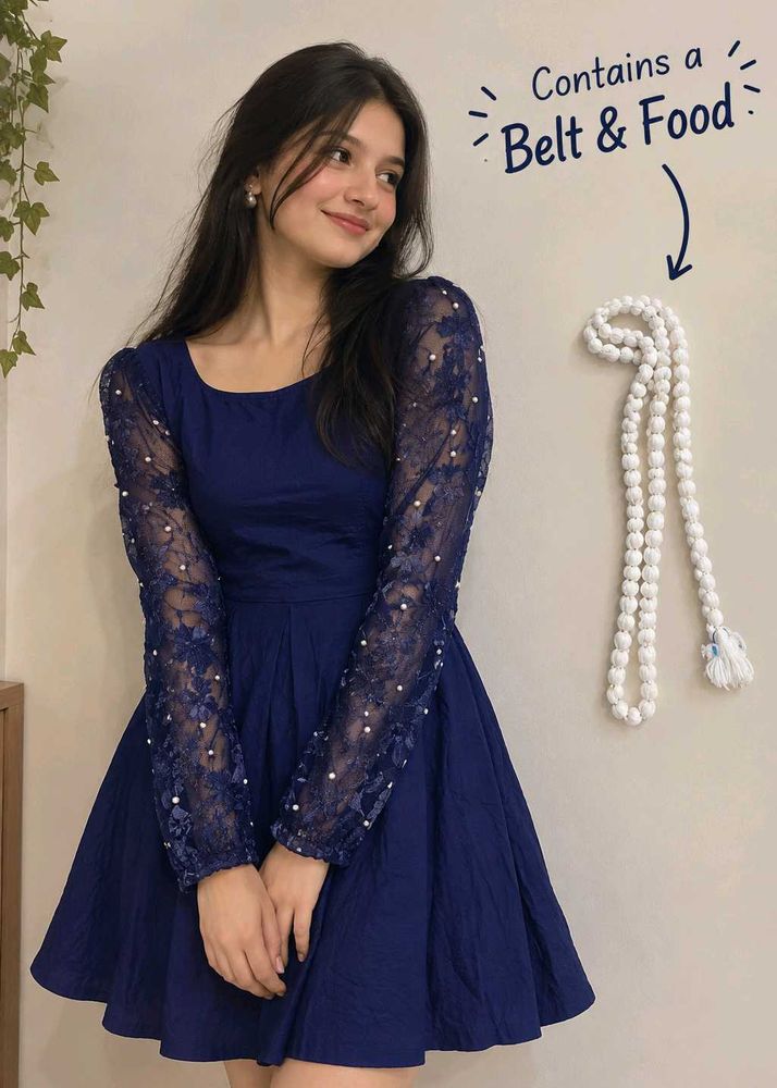 Elegant Dress with Belt