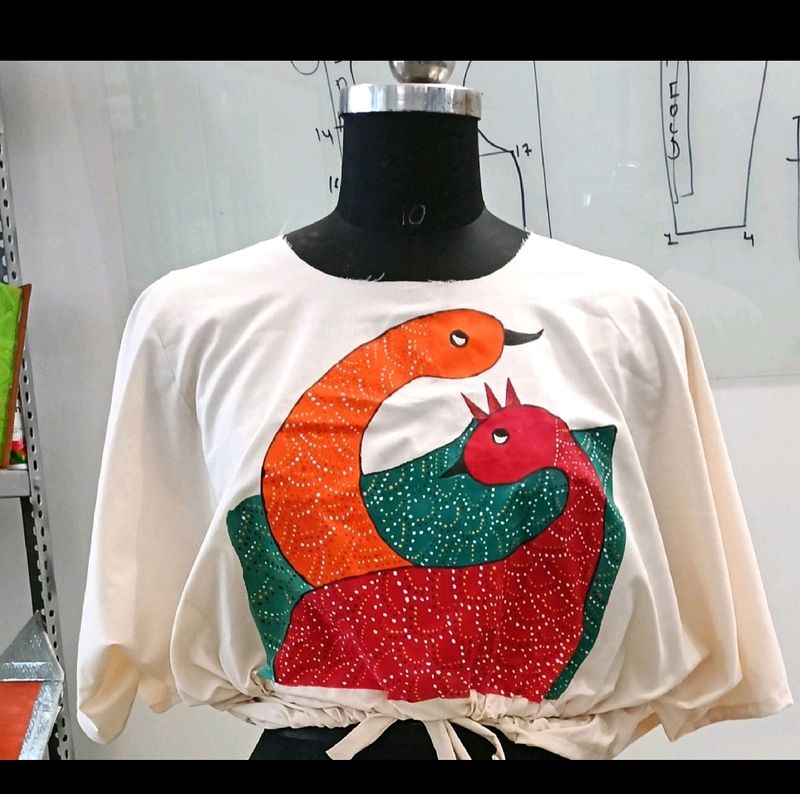 Tie Knot Afgani Crop Top