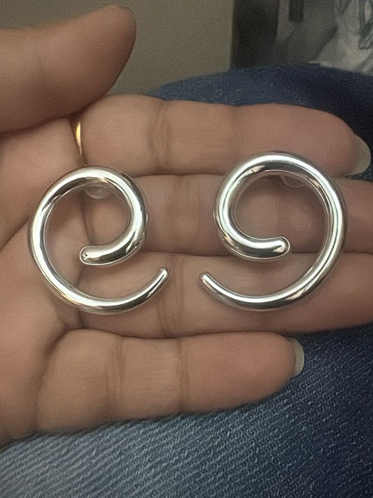 Chic Silver Swirl Earrings