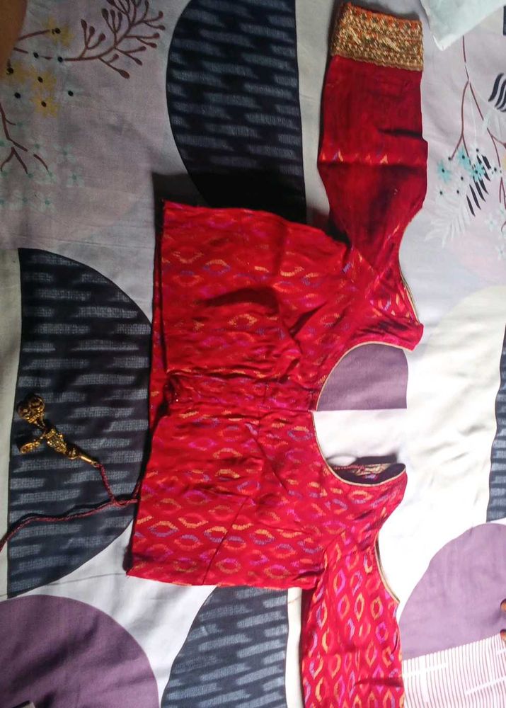 Beautiful Red Shoulder cut Blouse