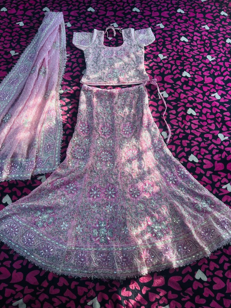 Pink Embroidered Y2k lehenga