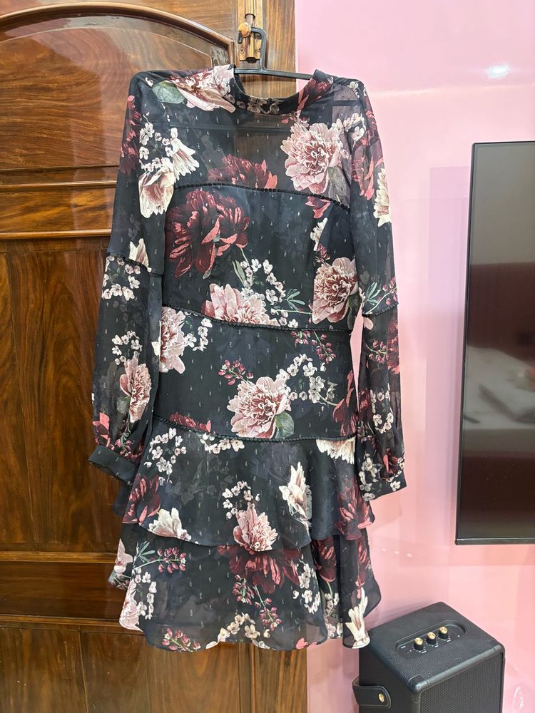 Forever New Floral Ruffled Dress
