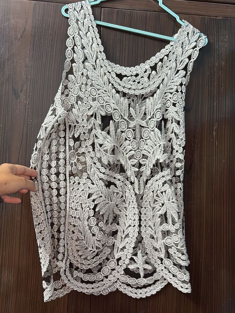 Shimmer Grey Top