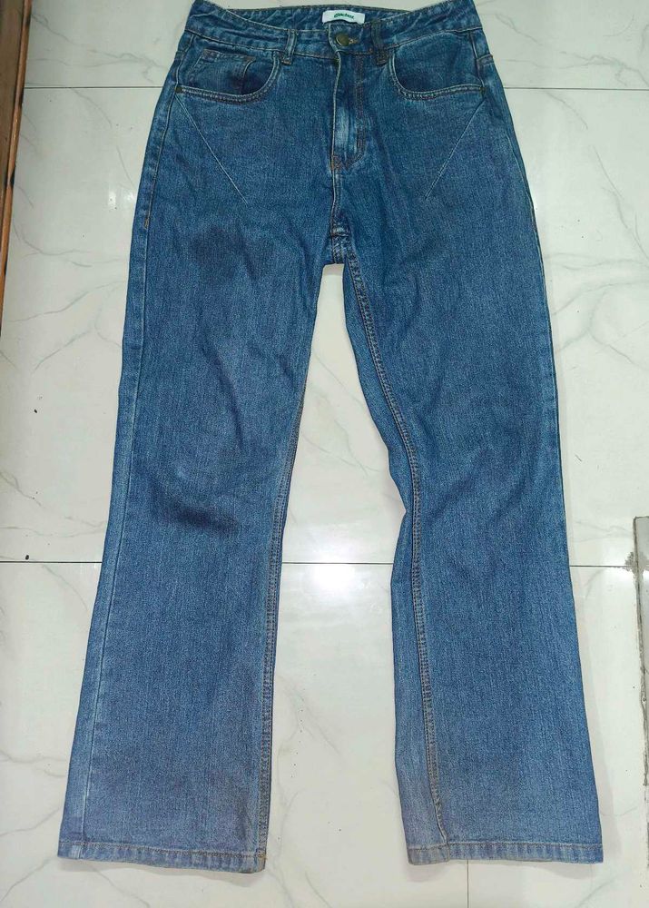 Retro Denim Flared Jeans