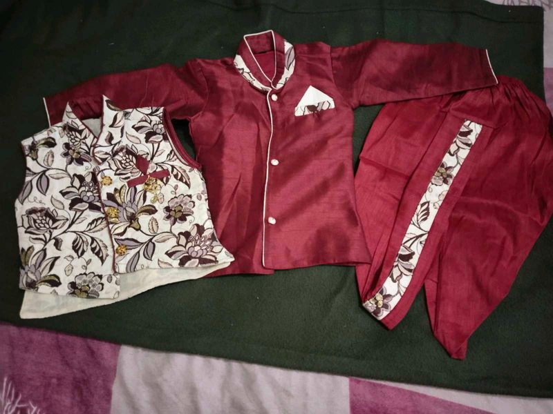 Boys Ethnic Wear 3 Piece Set