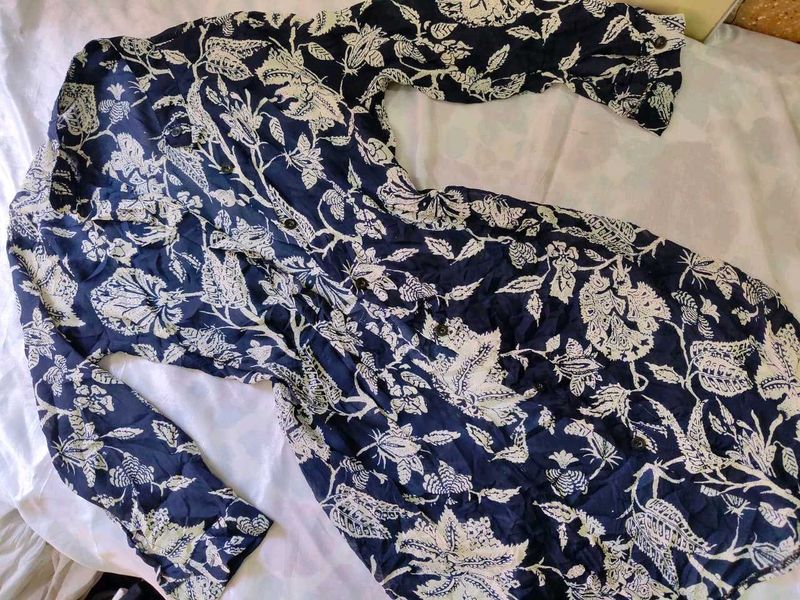 Floral Print Button-Up Shirt