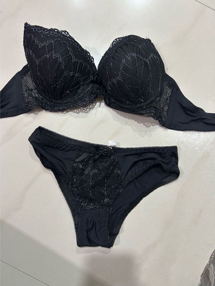 🖤 Black Lace Lingerie Set | Matching Bra &amp; Panty