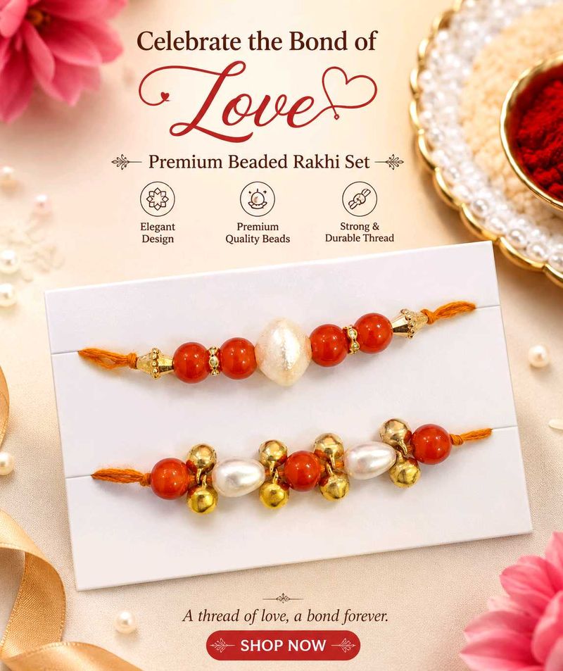 Beaded Rakhi Set