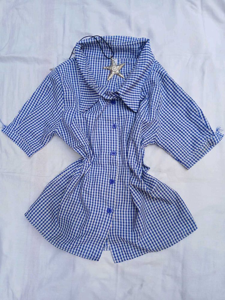 🤠korean blue shirt🤠