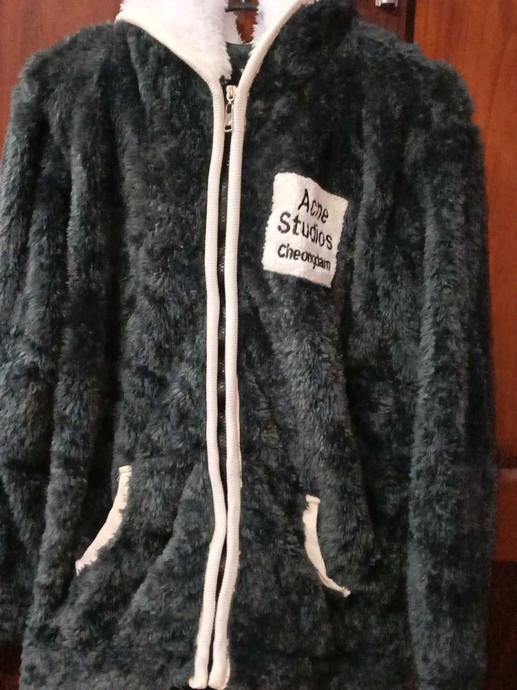 Cozy Furry Zip-Up Jacket