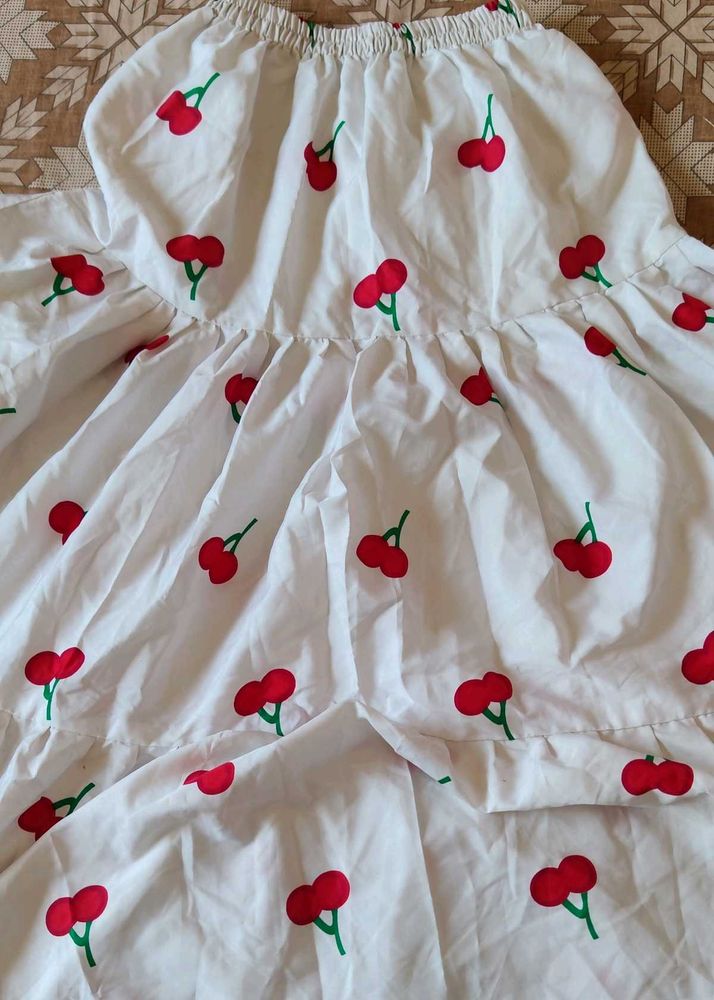 Cute Cherry Print Skirt