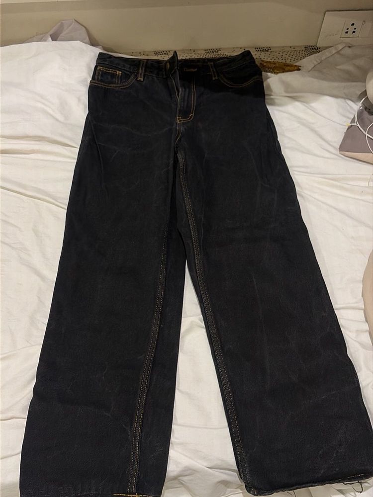 Wide Leg Denim Jeans