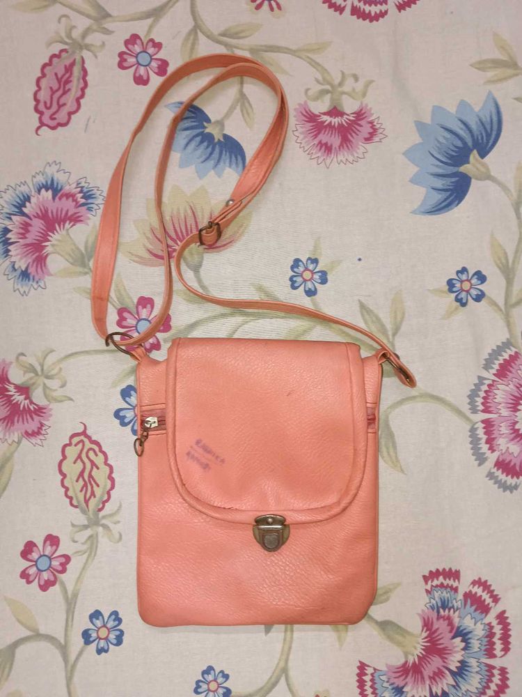 Peach Crossbody Bag