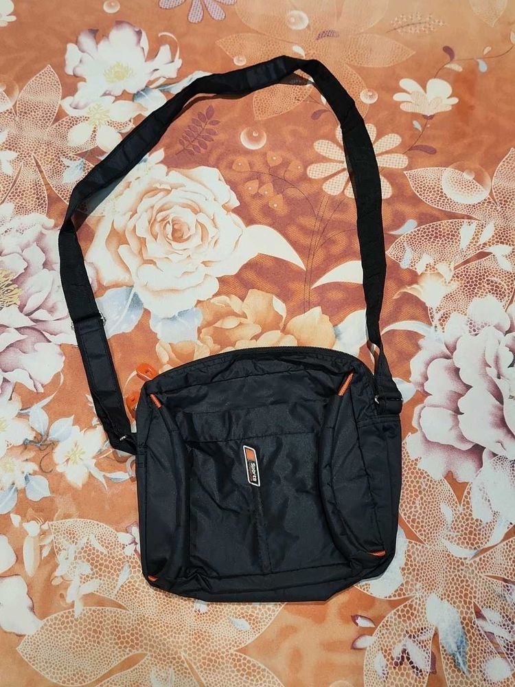 Sleek Black Messenger Bag